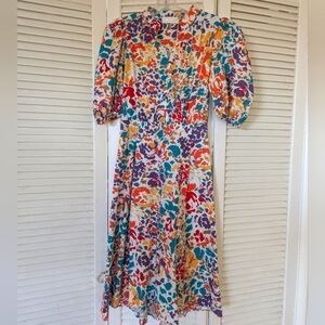 Storm + Marie Puffy Sleave Floral Dress Size 36